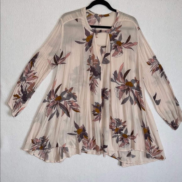 Free People Orchid Print Swing Tunic - Picture 2 of 9